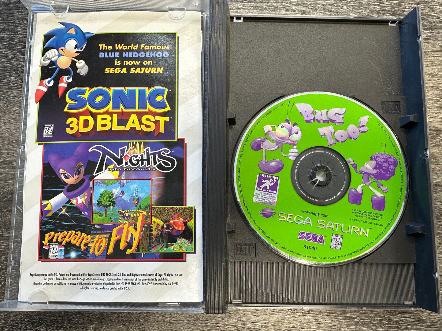 Bug Too! Sega Saturn game